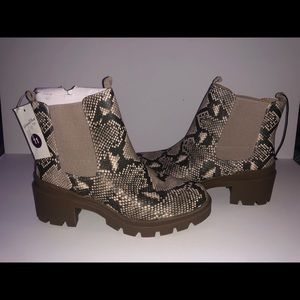 Brand New snakeskin booties